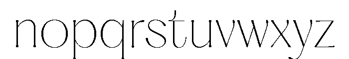 Hatton Thin Font LOWERCASE