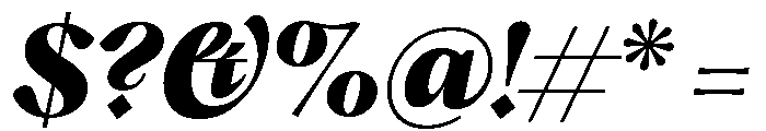 Hatton Ultrabold Italic Font OTHER CHARS