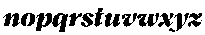 Hatton Ultrabold Italic Font LOWERCASE