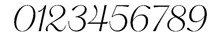 Hatton Ultralight Italic Font OTHER CHARS
