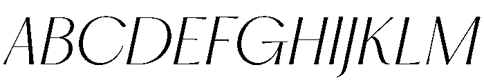 Hatton Ultralight Italic Font UPPERCASE
