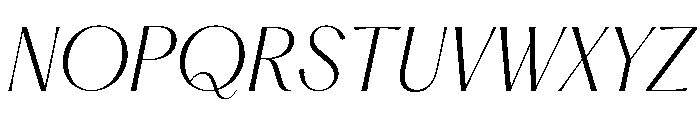 Hatton Ultralight Italic Font UPPERCASE