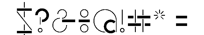 Hauser 20 80Multiform Font OTHER CHARS