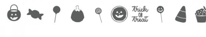 halloween candy dingbat font Font LOWERCASE