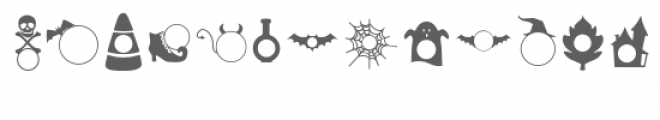 halloween monogram frames dingbat Font LOWERCASE
