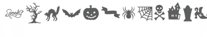 haunted halloween dingbats font Font LOWERCASE