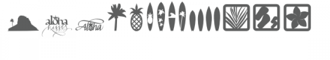 hawaiian dingbats font Font LOWERCASE