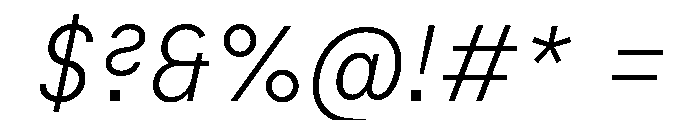 Habitas Extra Light Italic Font OTHER CHARS