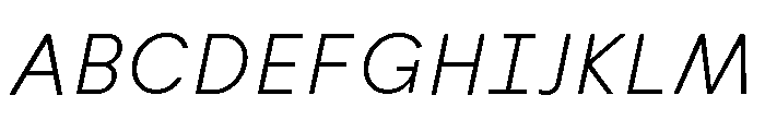 Habitas Extra Light Italic Font UPPERCASE