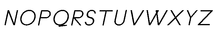 Habitas Extra Light Italic Font UPPERCASE