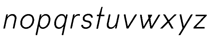Habitas Extra Light Italic Font LOWERCASE