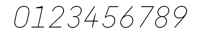 Habitas Hairline Italic Font OTHER CHARS