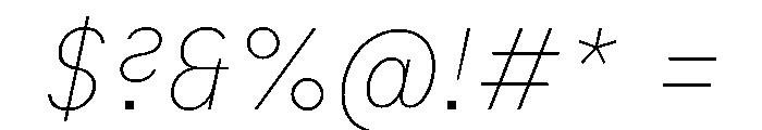 Habitas Hairline Italic Font OTHER CHARS