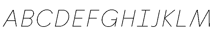 Habitas Hairline Italic Font UPPERCASE