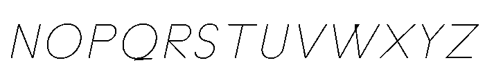 Habitas Hairline Italic Font UPPERCASE