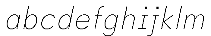 Habitas Hairline Italic FONT