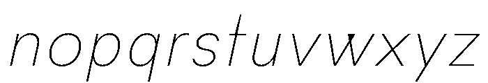 Habitas Hairline Italic Font LOWERCASE