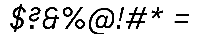 Habitas Light Italic Font OTHER CHARS