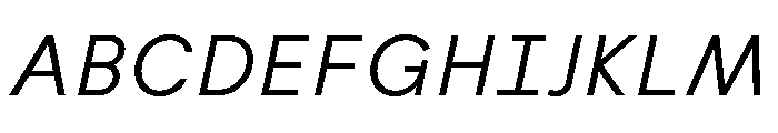 Habitas Light Italic Font UPPERCASE