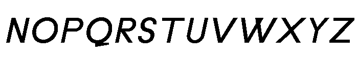 Habitas Regular Italic Font UPPERCASE