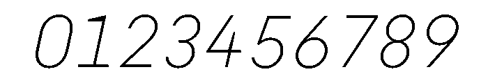 Habitas Thin Italic Font OTHER CHARS