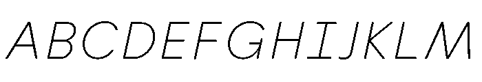 Habitas Thin Italic Font UPPERCASE