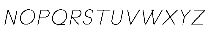 Habitas Thin Italic Font UPPERCASE