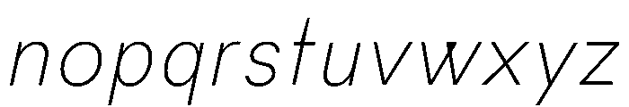 Habitas Thin Italic Font LOWERCASE