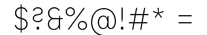 Habitas Thin Font OTHER CHARS