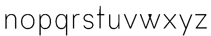 Habitas Thin Font LOWERCASE