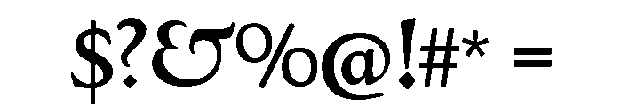 Hadriano Regular Font OTHER CHARS