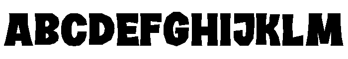 Halau Spooky Fill Bold Font UPPERCASE
