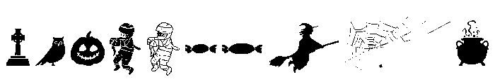 Halau Spooky Graphic Font OTHER CHARS