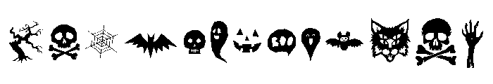 Halau Spooky Graphic Font UPPERCASE