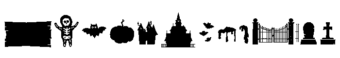 Halau Spooky Graphic Font LOWERCASE