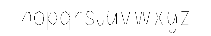 Halau Spooky Inline Thin Font LOWERCASE