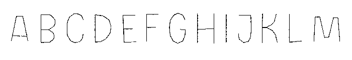Halau Spooky Rough Inline Medium Font UPPERCASE