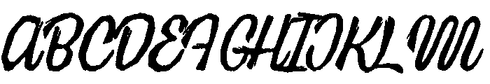 Halau Spooky Script Rough Font UPPERCASE