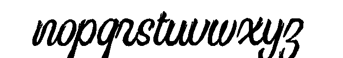 Halau Spooky Script Rough Font LOWERCASE