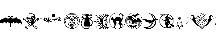 Halloween Ornaments Regular Font UPPERCASE