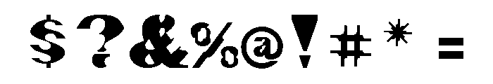 Hamilton Offset Regular Font OTHER CHARS