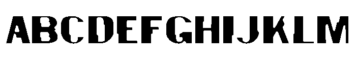 Hamilton Offset Regular Font UPPERCASE