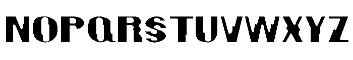 Hamilton Offset Regular Font UPPERCASE