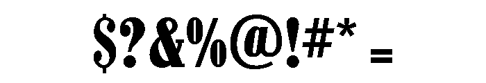 Hancock Condensed Bold Font OTHER CHARS