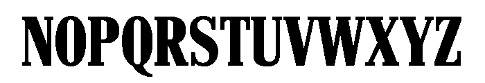 Hancock Condensed Bold Font UPPERCASE