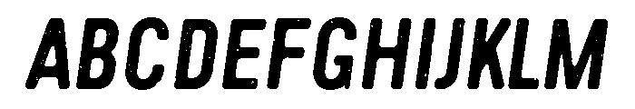 Handy Sans Condensed Distressed Oblique Font UPPERCASE