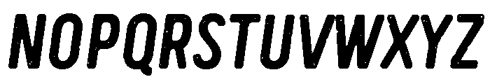 Handy Sans Condensed Distressed Oblique Font UPPERCASE