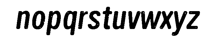 Handy Sans Condensed Distressed Oblique Font LOWERCASE