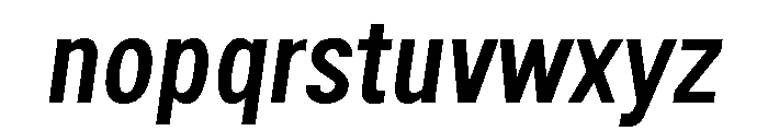 Handy Sans Condensed Regular Oblique Font LOWERCASE