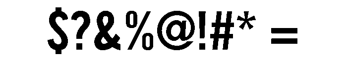 Handy Sans Condensed Regular Font OTHER CHARS